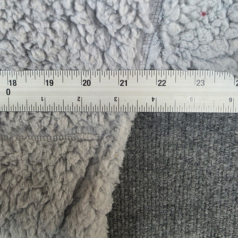 Prana Permafrost Half Zip Fleece Hoodie Light Blue Grey Recycled Sherpa Small - Picture 6 of 10